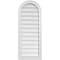 Ekena Millwork Round Top Surface Mount PVC Gable Vent w/ 2"W x 1-1/2"P Brickmould Frame, 16"W x 40"H GVPRT16X4002SN - alternate 1